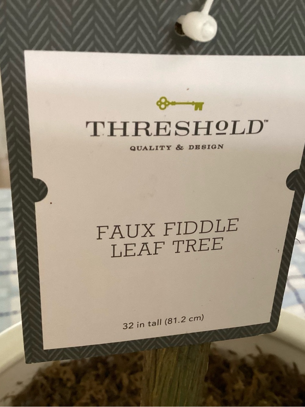 Threshold Faux Fiddle Leaf Tree in Green and White - Picture 2 of 9